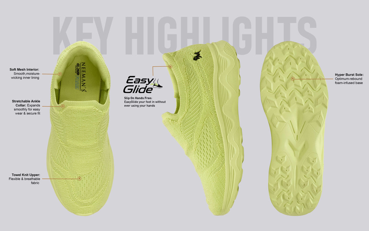 Easy Glide Slip Ons for Men : Lime