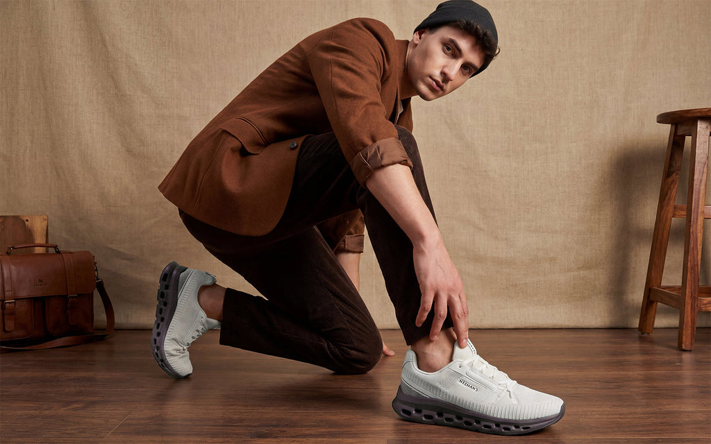 Hexa Move Sneakers for Men : Ivory Brown