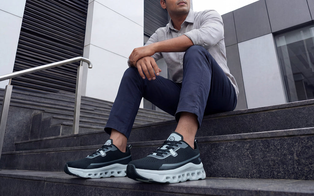 Hexa Glide Sneakers for Men : Black