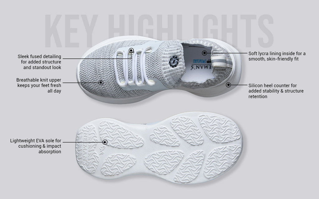 Fuse Knit Sneakers : White