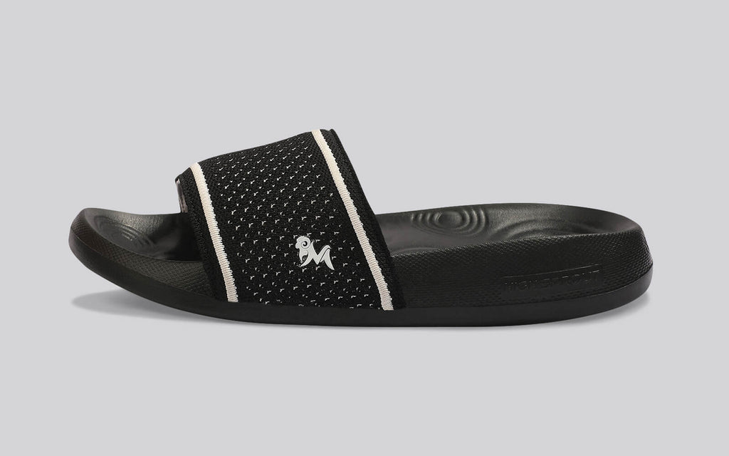 High Sprout Knitro Slides For Women : Black