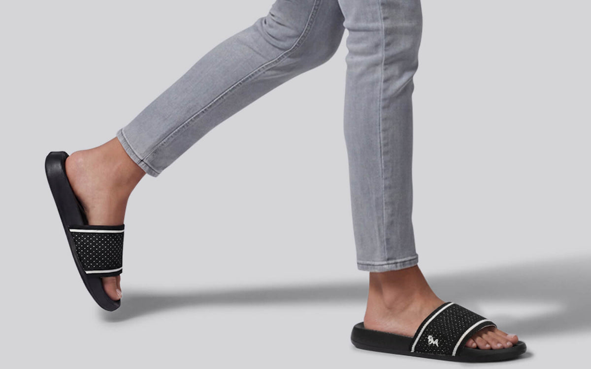 High Sprout Knitro Slides For Women : Black