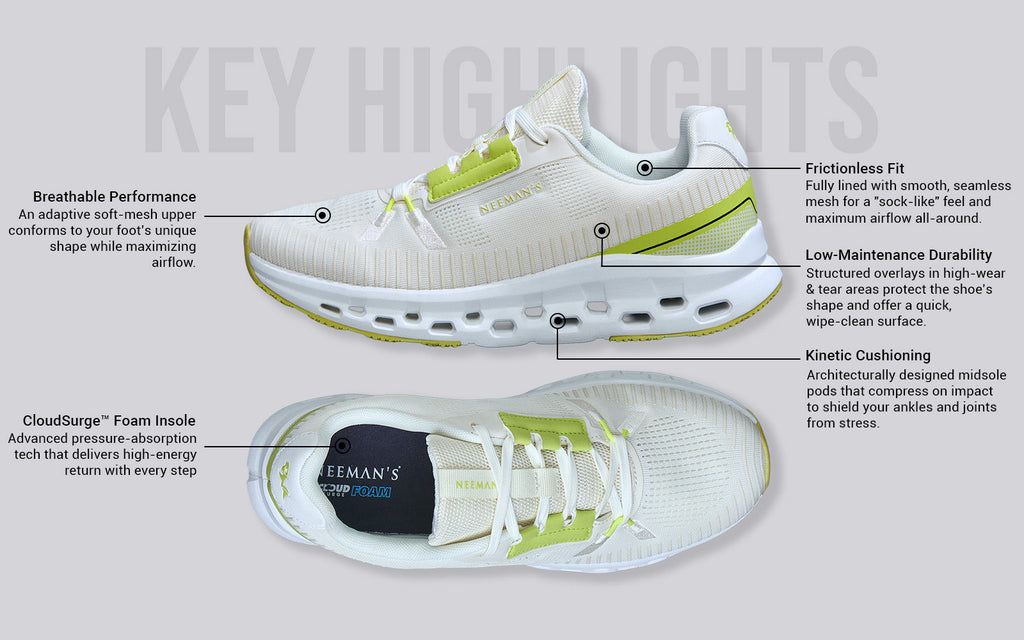 Hexa Move Sneakers for Men : White Neon