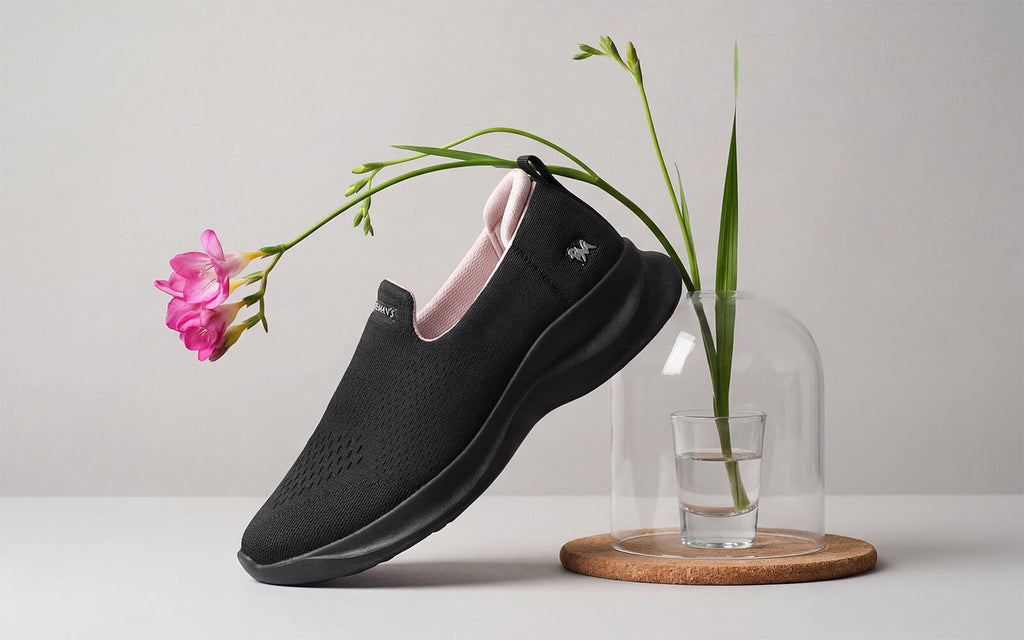 Knit Lite Slip Ons For Women : Black