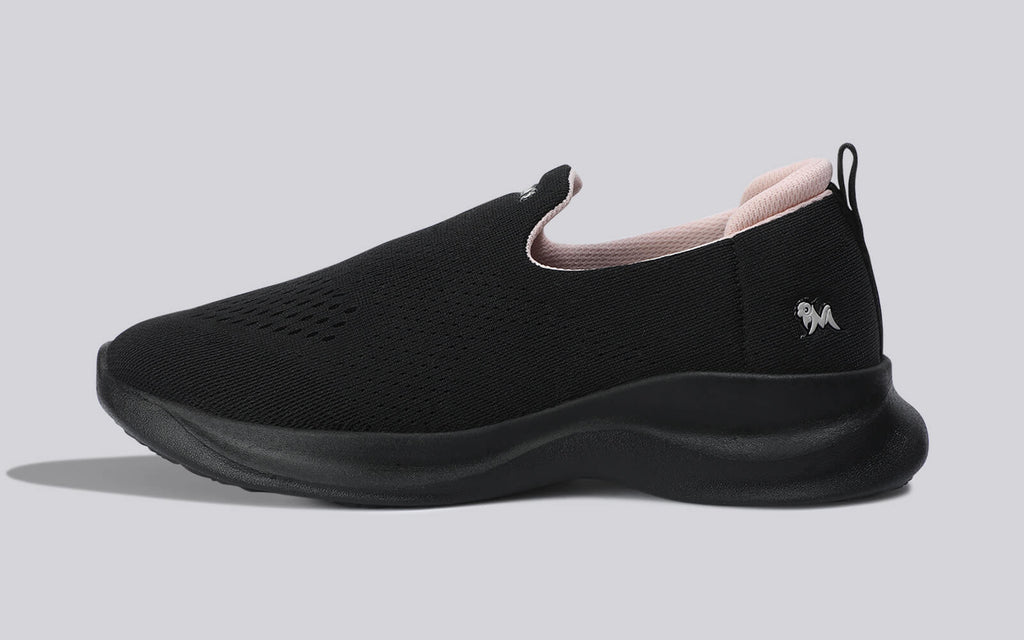 Knit Lite Slip Ons For Women : Black