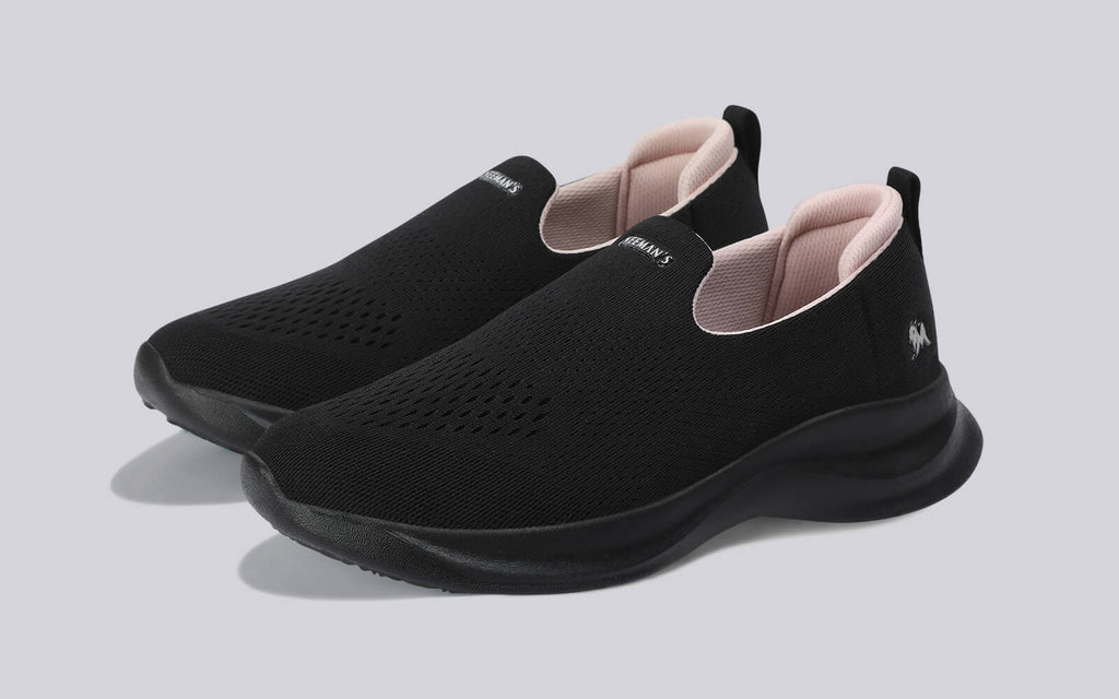 Knit Lite Slip Ons For Women : Black