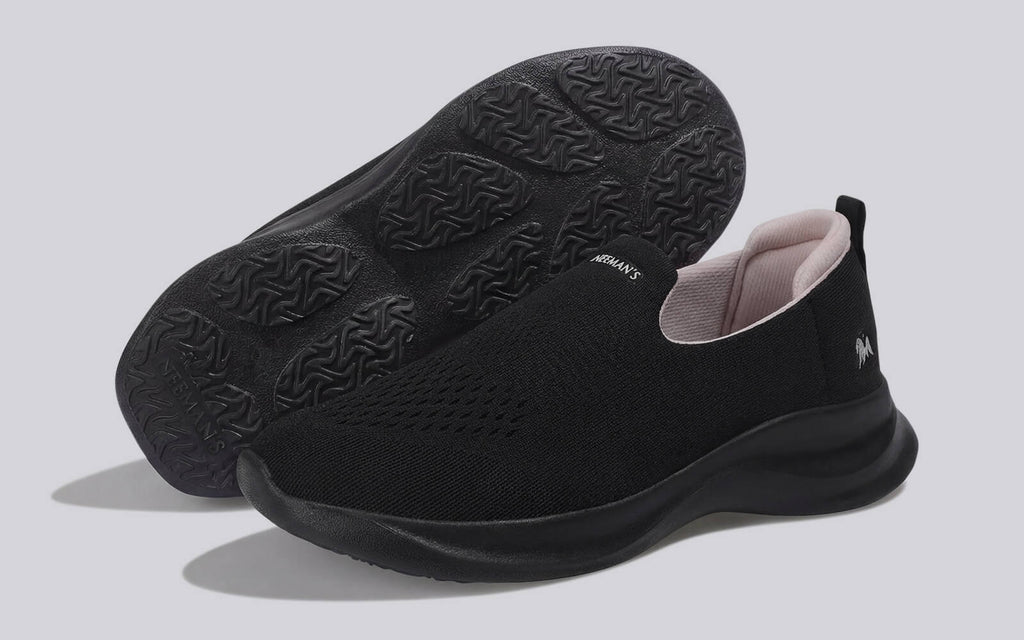 Knit Lite Slip Ons For Women : Black