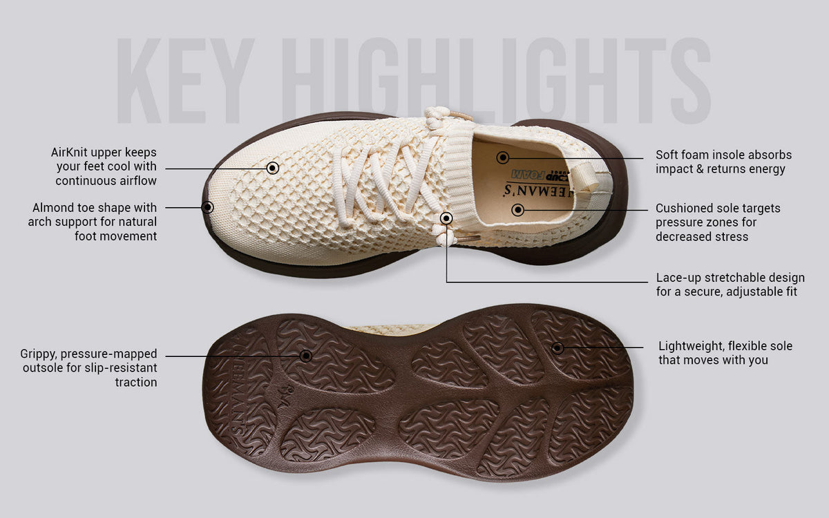 Knit Gliders : Ivory Brown