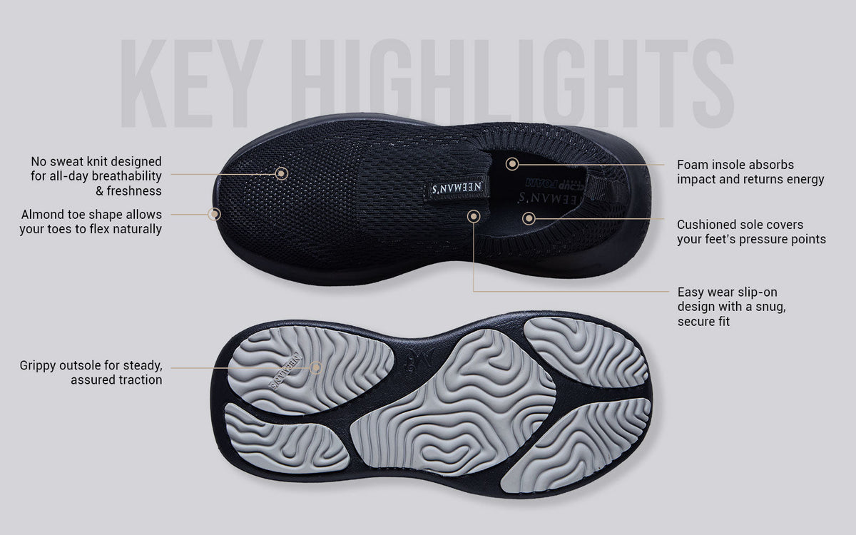 Knit Trainers For Men : Black