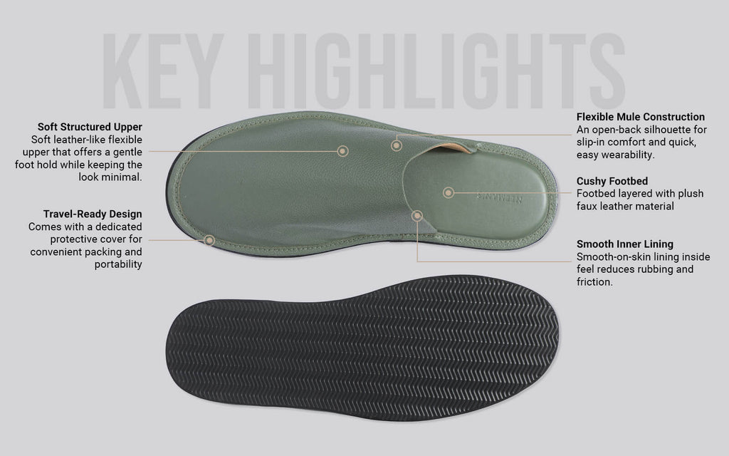 Lounge Mules For Men : Green