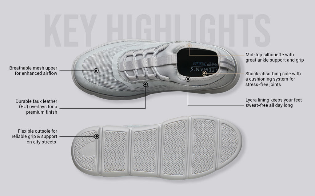 Mid-Top Sneakers : Grey