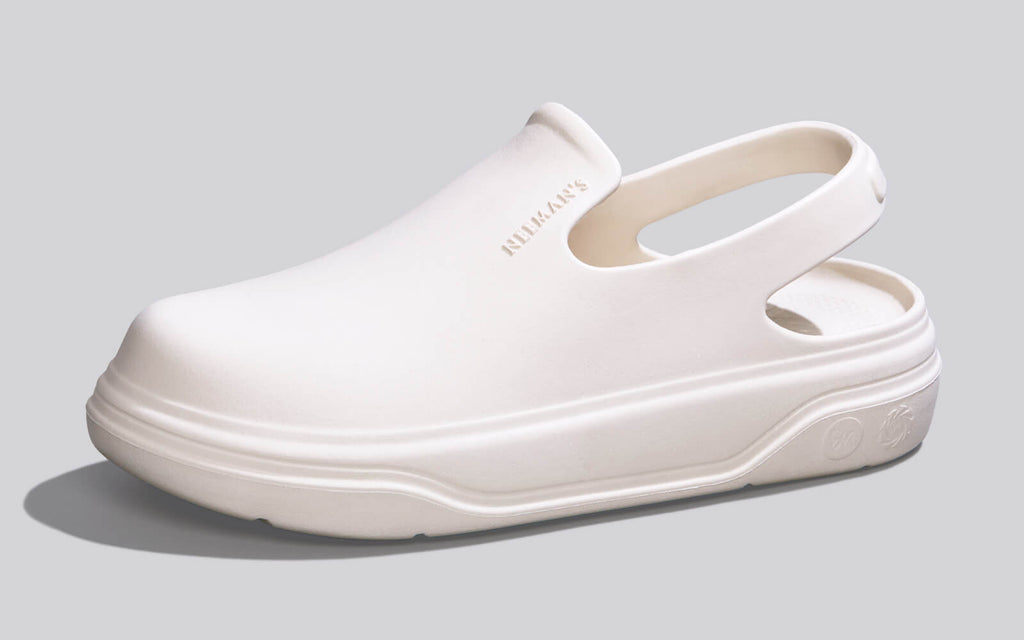 Cushers Clogs For Men : Ivory White