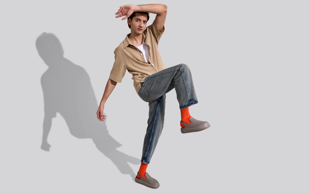 Cushers Clogs For Men : Goat Grey