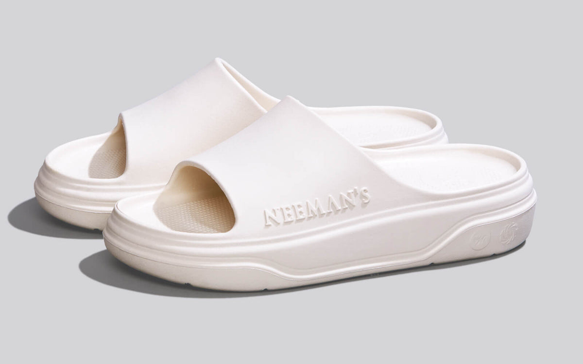 Cushers Slides For Men : Ivory White