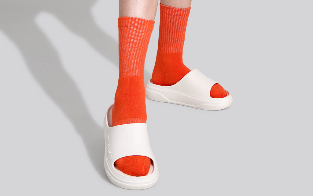 Cushers Slides For Women : Ivory White