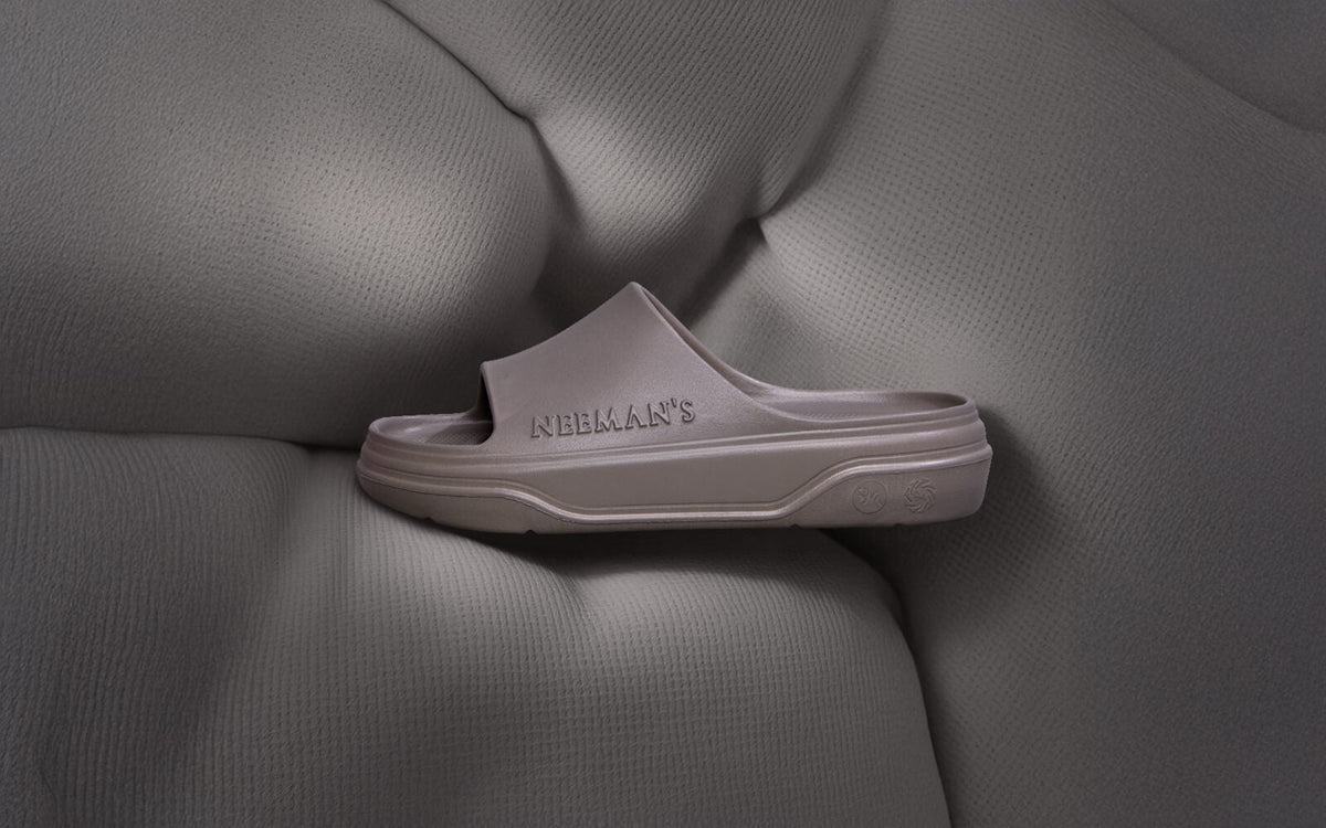 Cushers Slides For Women : Goat Grey