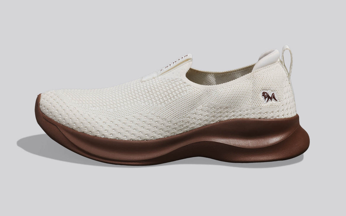 Ease Flow Slip Ons : Ivory Brown