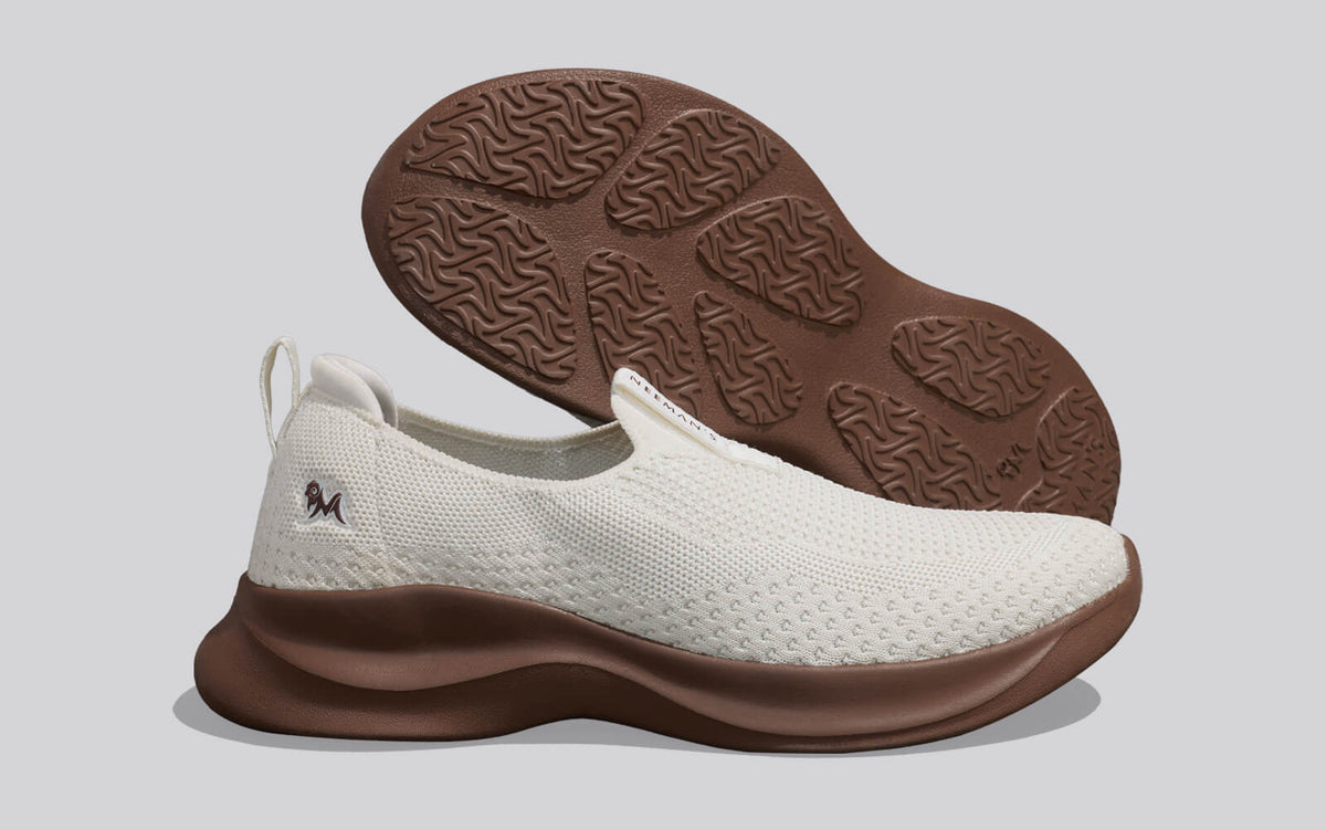 Ease Flow Slip Ons : Ivory Brown