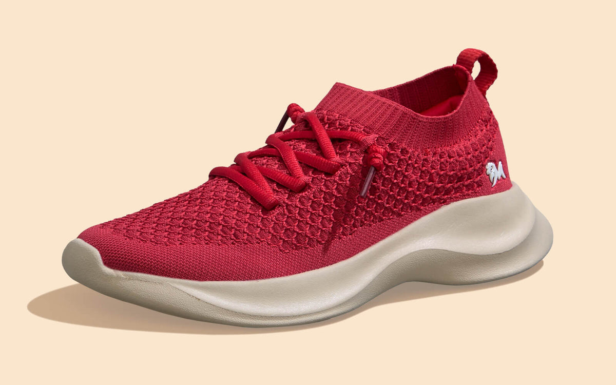Knit Gliders For Women : Red