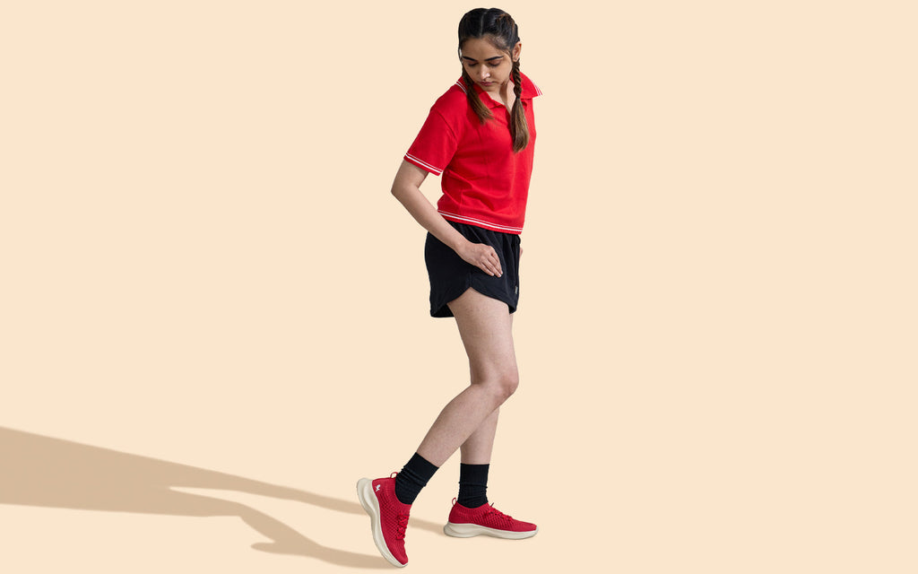 Knit Gliders For Women : Red