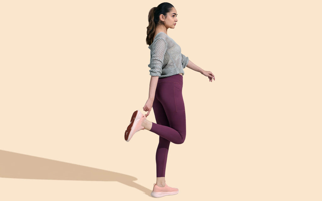 Knit Trainers For Women : Peach