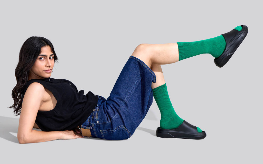 Cushers Slides For Women : Black