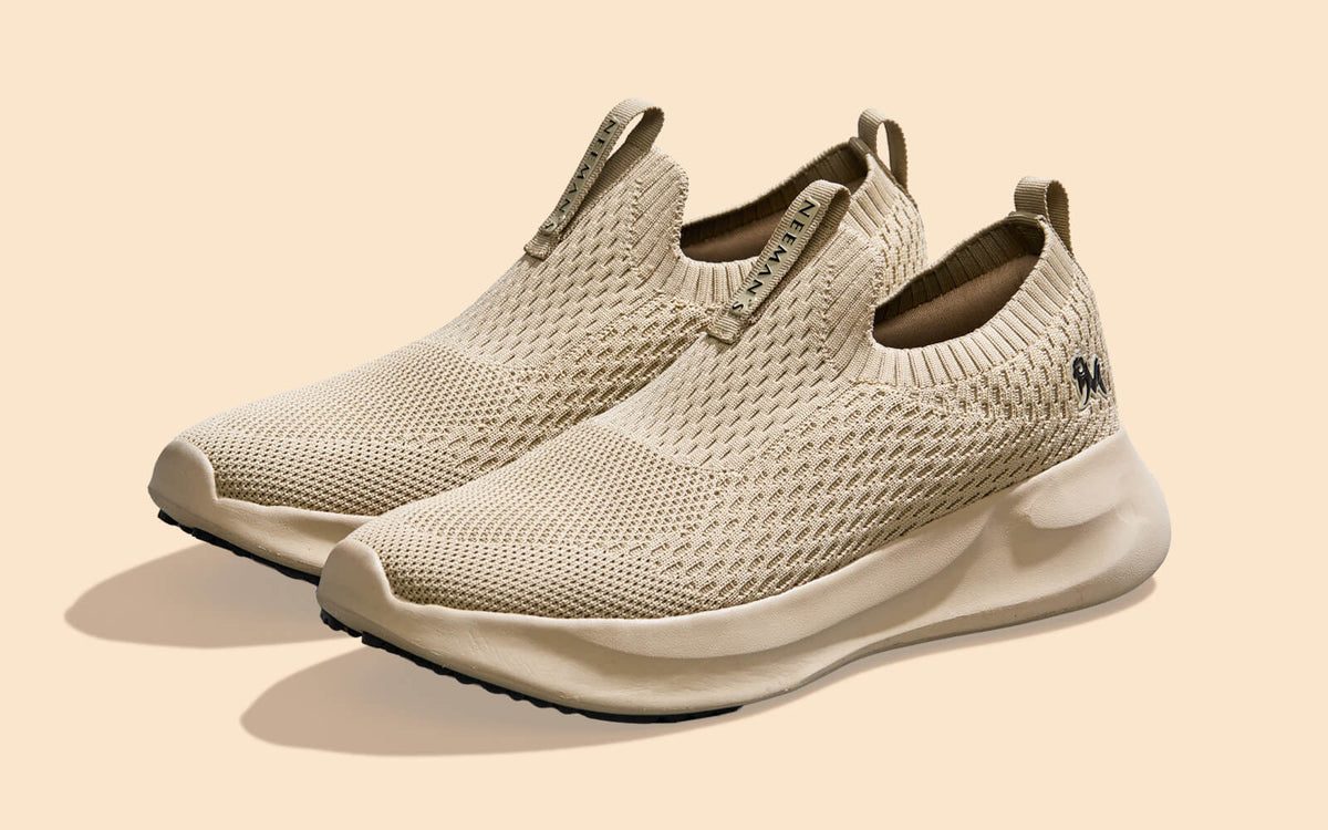 Knit Trainers For Women : Beige