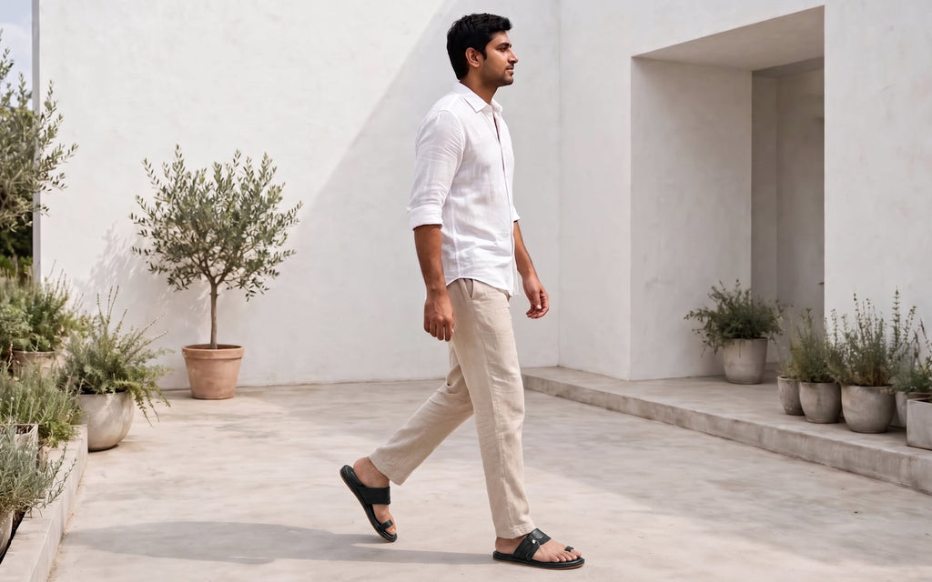 Native Toe Loop Sandals For Men : Black
