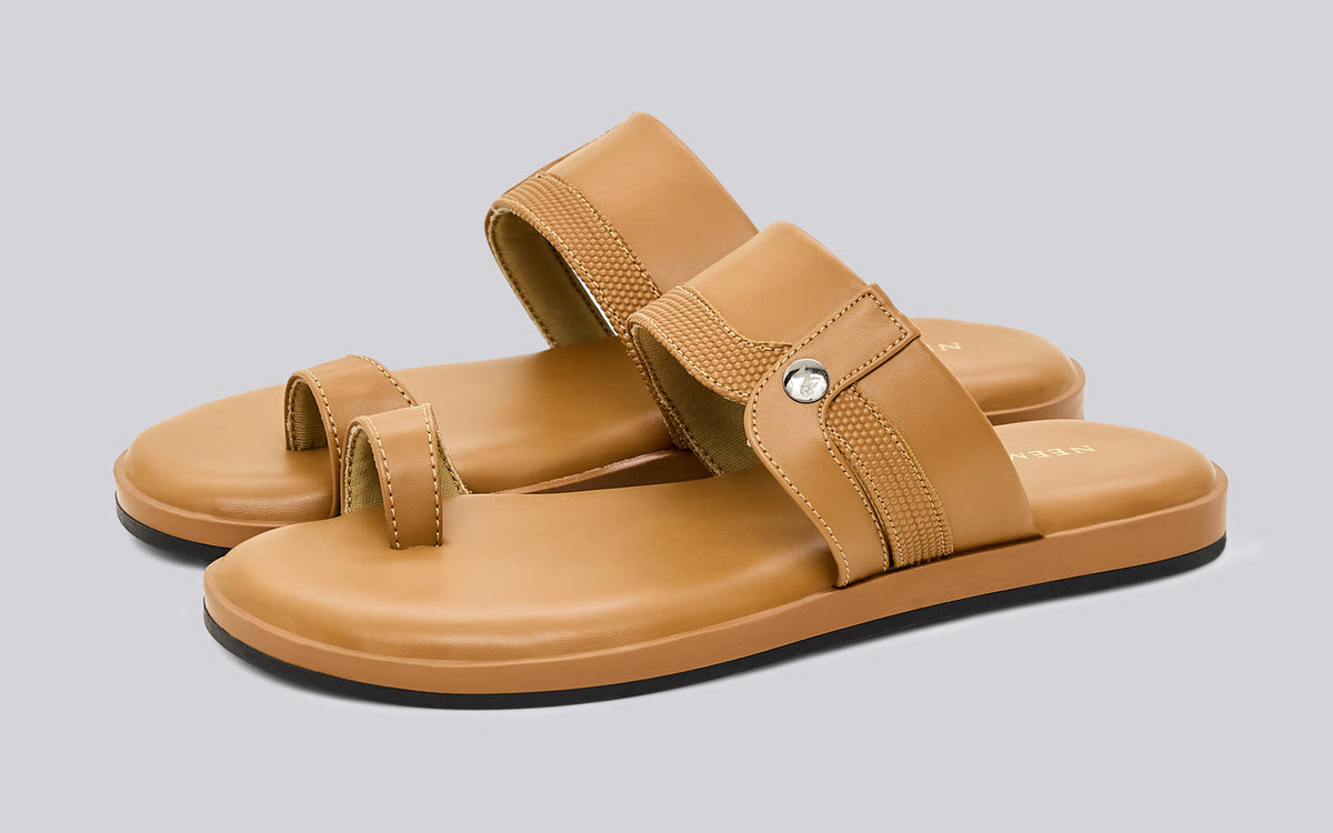 Native Toe Loop Sandals For Men : Tan