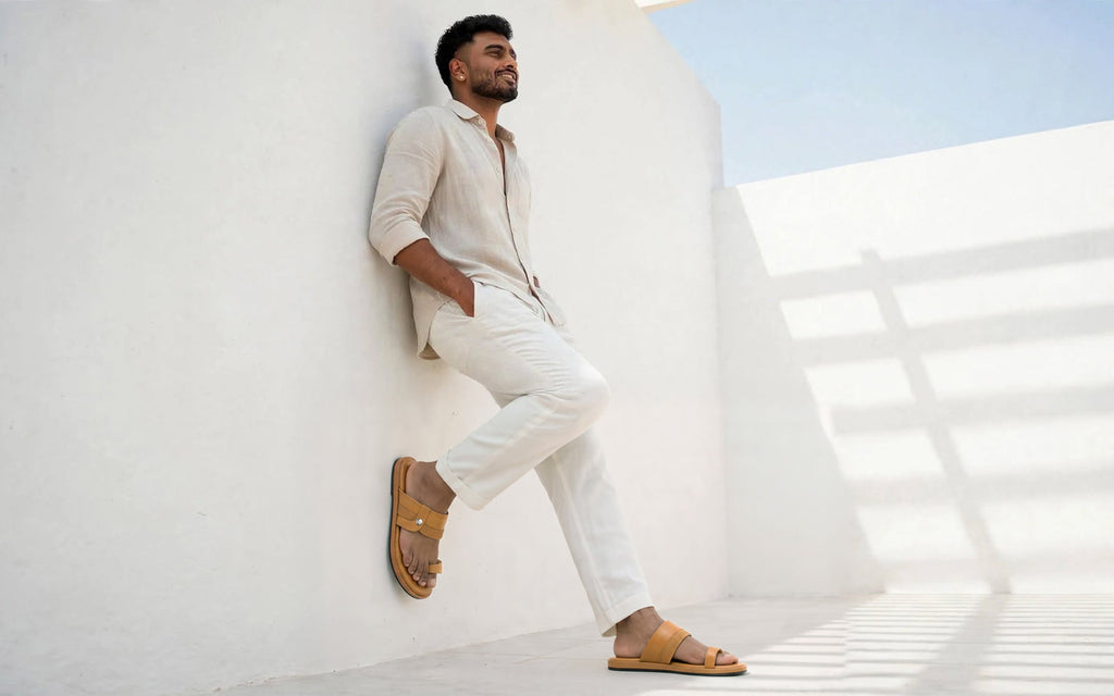 Native Toe Loop Sandals For Men : Tan