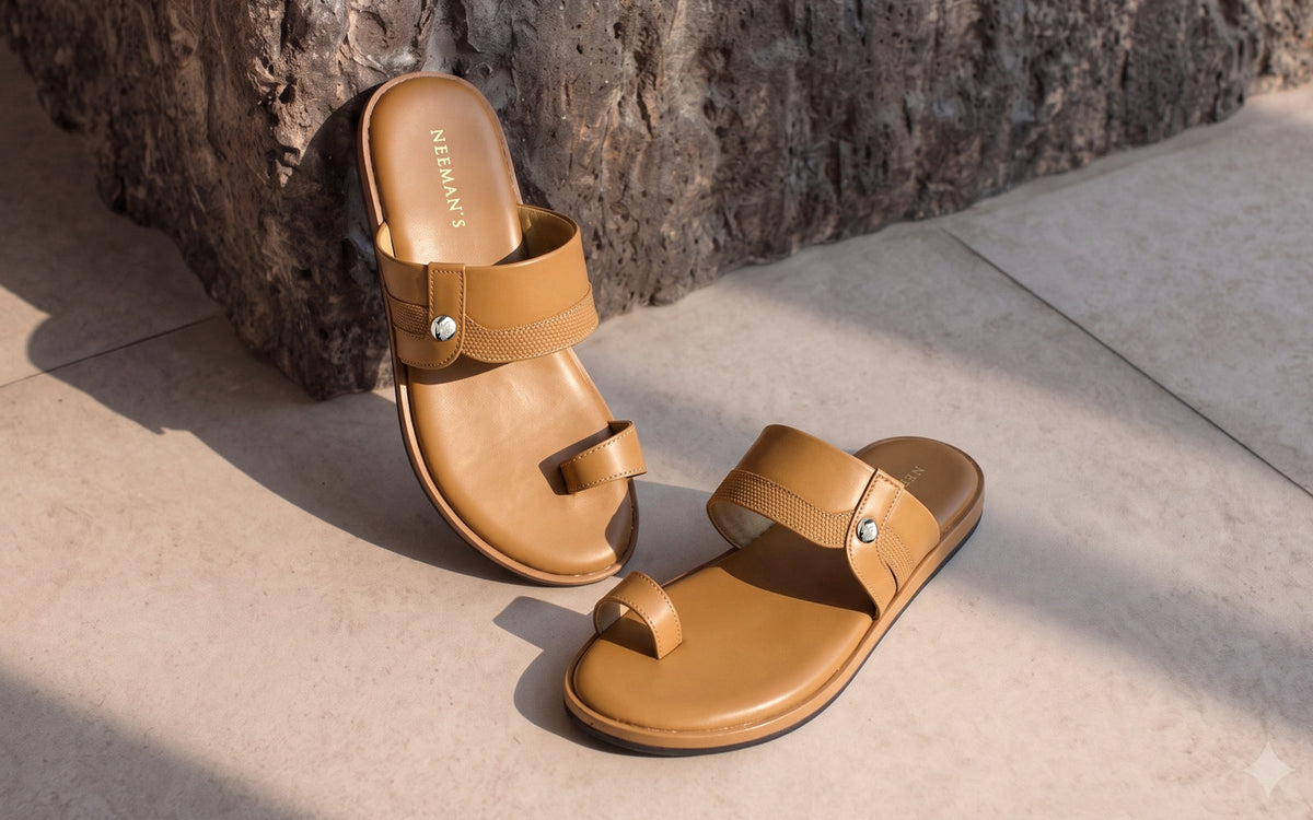 Native Toe Loop Sandals For Men : Tan