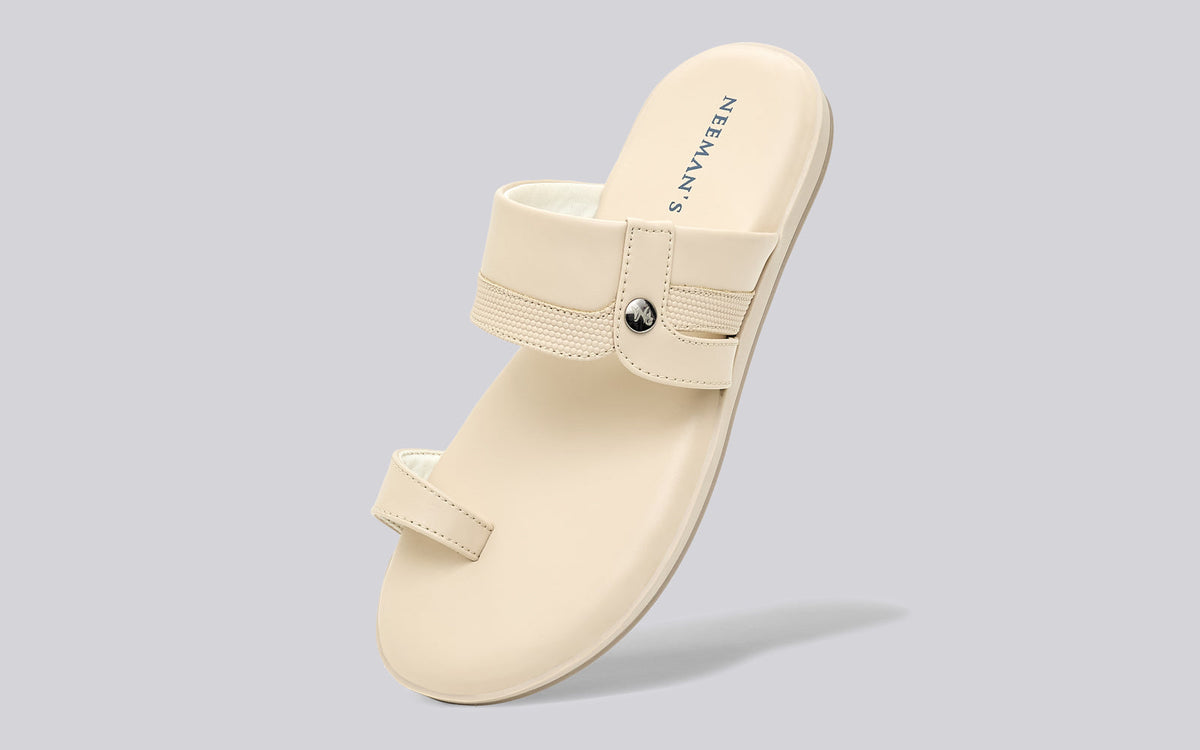 Native Toe Loop Sandals For Men : Cream