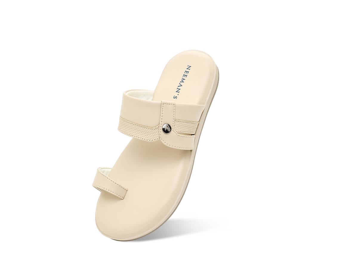 Native Toe Loop Sandals For Men : Cream