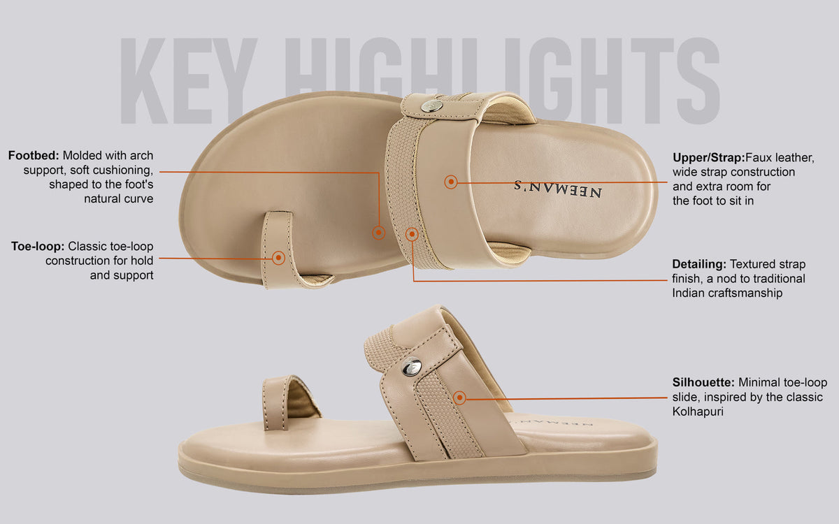 Native Toe Loop Sandals For Men : Goat