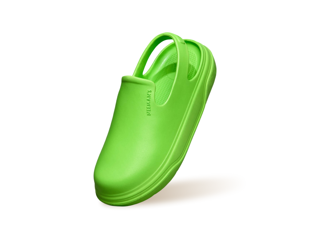 Cushers Clogs For Men : Neon Green