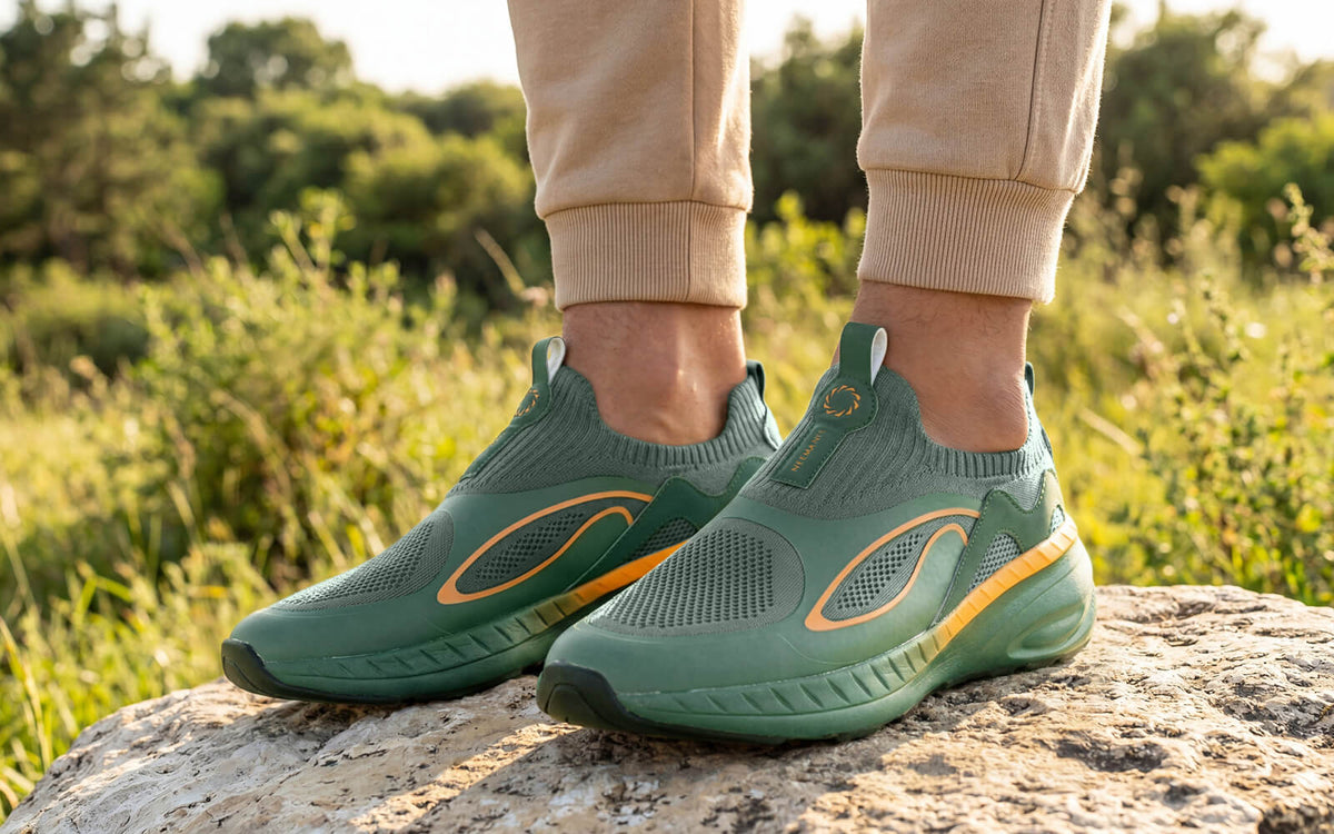 Novra Slip Ons For Men : Green