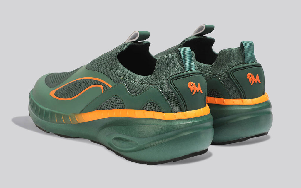 Novra Slip Ons For Men : Green