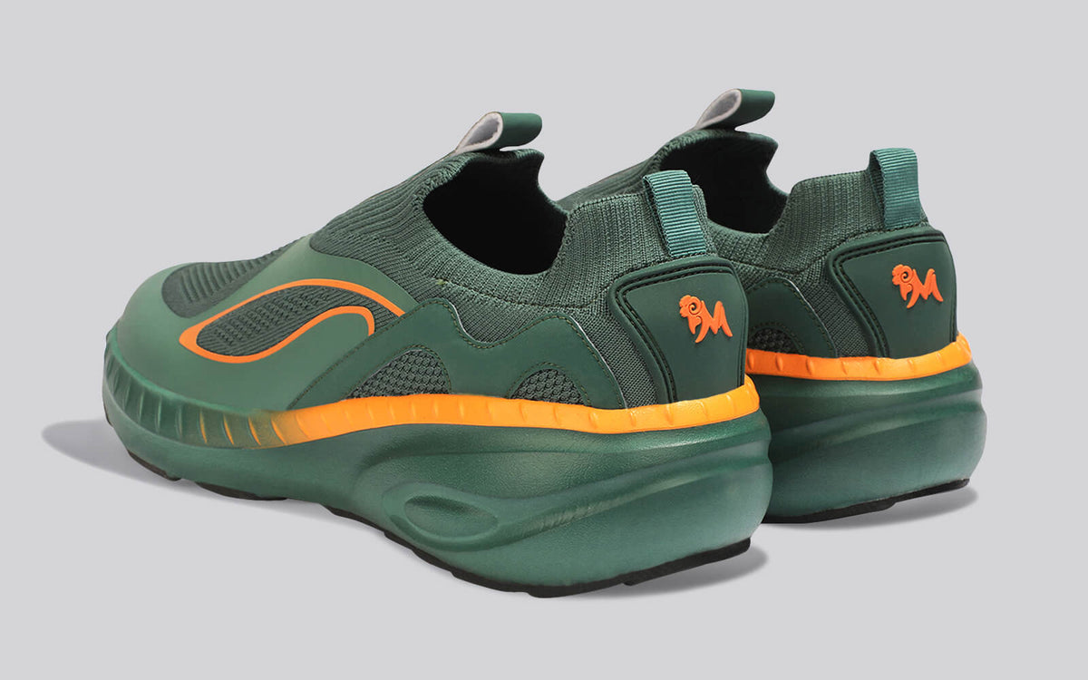 Novra Slip Ons For Men : Green