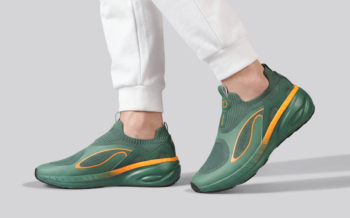 Novra Slip Ons For Men : Green