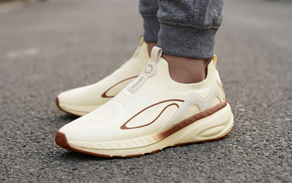 Novra Slip Ons For Men : Ivory