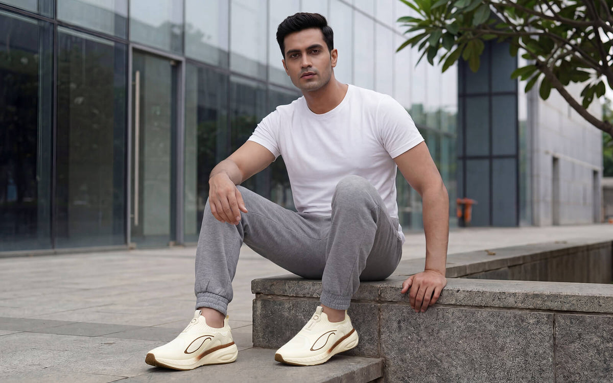 Novra Slip Ons For Men : Ivory