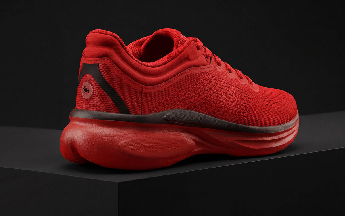Rapid Breeze Rally Sneakers for Men : Red