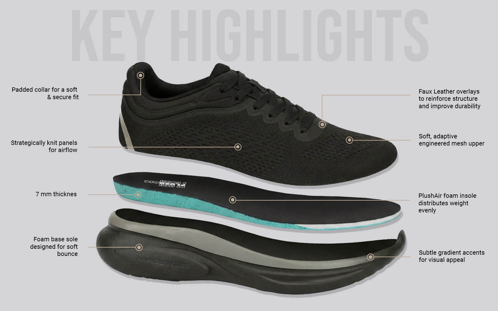 Rapid Breeze Rally Sneakers for Men : Black