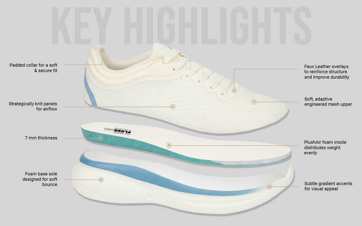 Rapid Breeze Rally Sneakers for Men : Ivory