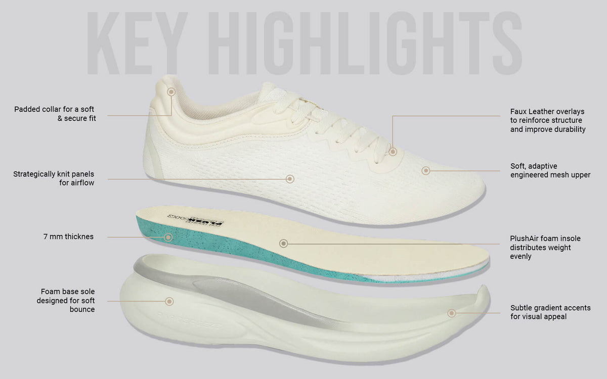 Rapid Breeze Rally Sneakers for Women : Ivory Green