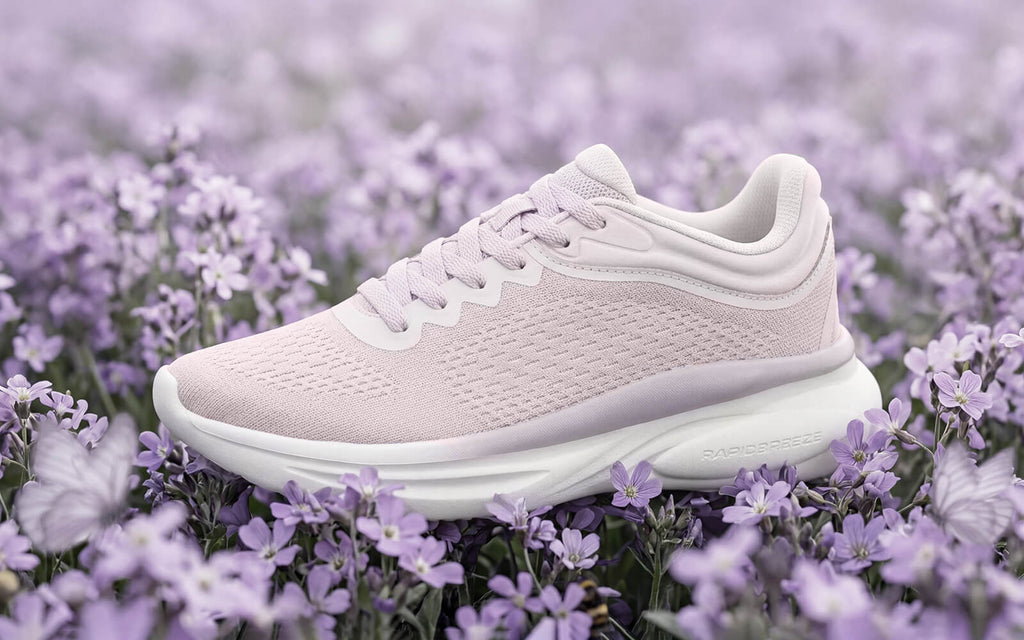 Rapid Breeze Rally Sneakers for Women : Lilac White