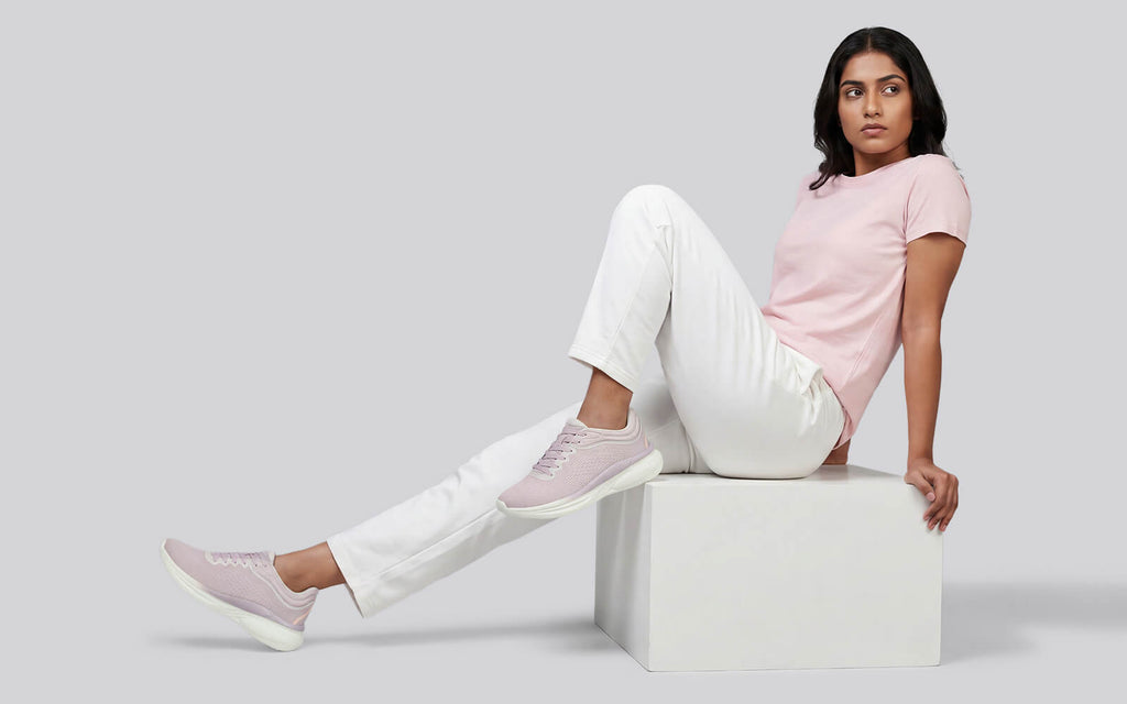 Rapid Breeze Rally Sneakers for Women : Lilac White