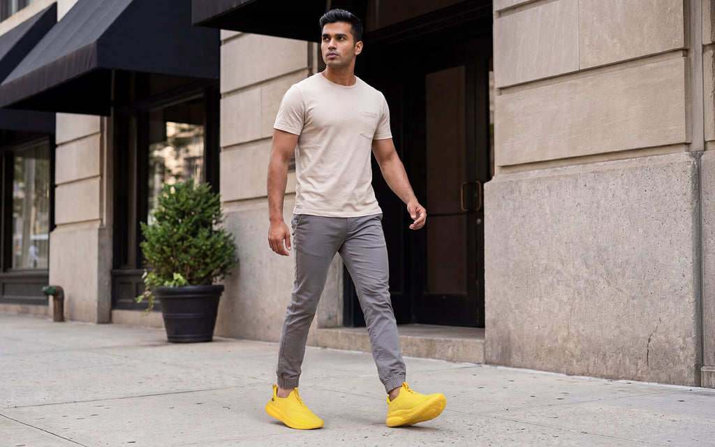 Rapid Breeze Vigor Slip Ons For Men : Yellow