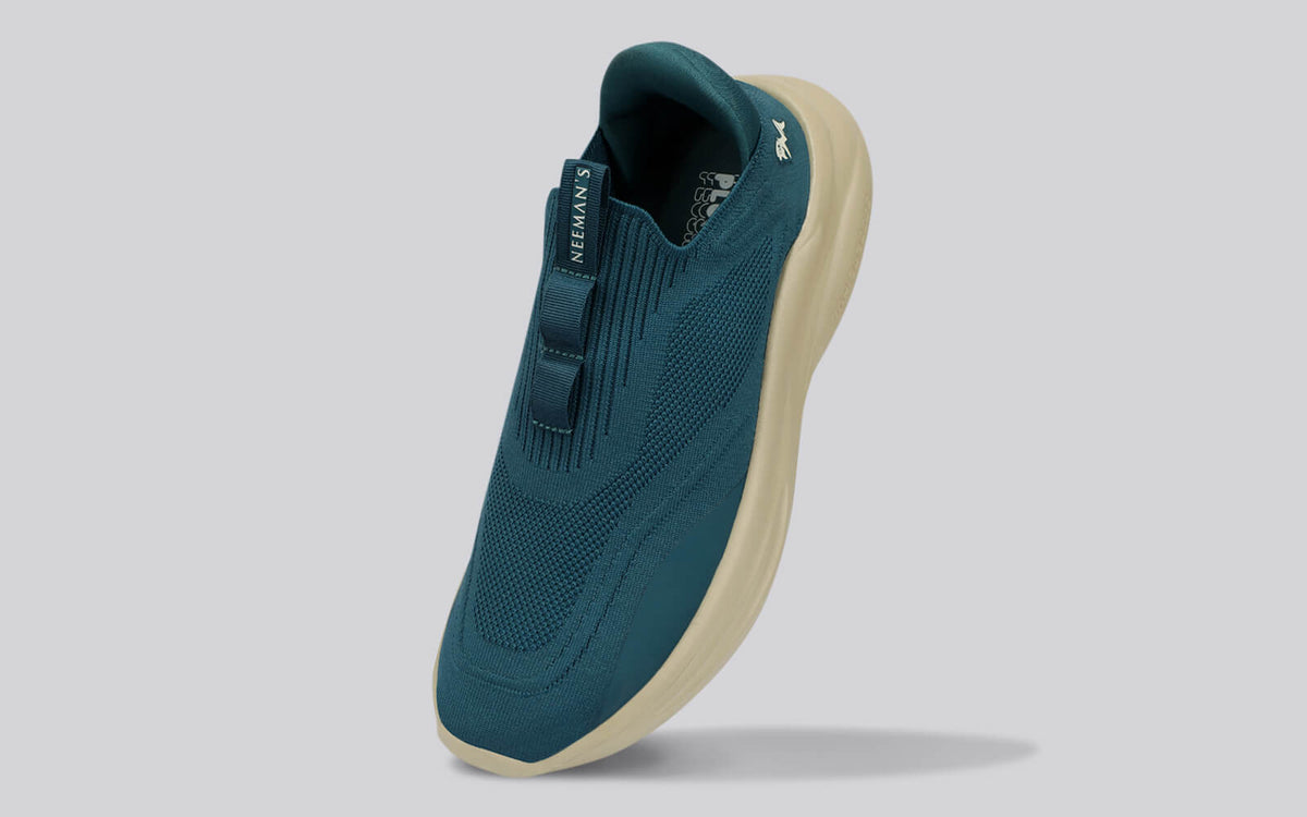 Rapid Breeze Vigor Slip Ons For Men : Teal Ecru