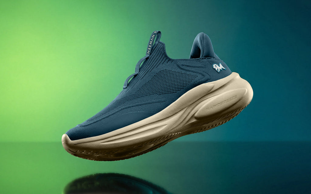 Rapid Breeze Vigor Slip Ons For Men : Teal Ecru